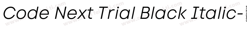 Code Next Trial Black Italic字体转换